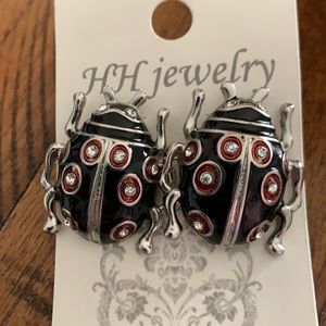 3/$10 NEW bug earrings enamel silver